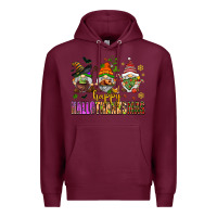Burgundy happy hallothanksmas gnomes Premium Hoodie - AdoDesignShop