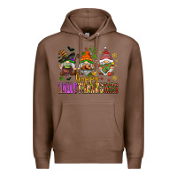 Chestnut happy hallothanksmas gnomes Premium Hoodie - AdoDesignShop