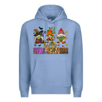 Colony Blue happy hallothanksmas gnomes Premium Hoodie - AdoDesignShop