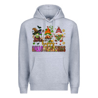Heather Grey happy hallothanksmas gnomes Premium Hoodie - AdoDesignShop