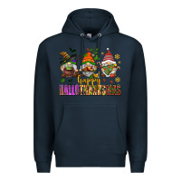 Navy happy hallothanksmas gnomes Premium Hoodie - AdoDesignShop