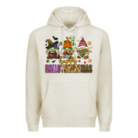 Oatmeal Heather happy hallothanksmas gnomes Premium Hoodie - AdoDesignShop