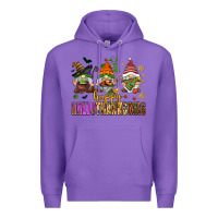 Purple happy hallothanksmas gnomes Premium Hoodie - AdoDesignShop