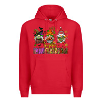 Red happy hallothanksmas gnomes Premium Hoodie - AdoDesignShop