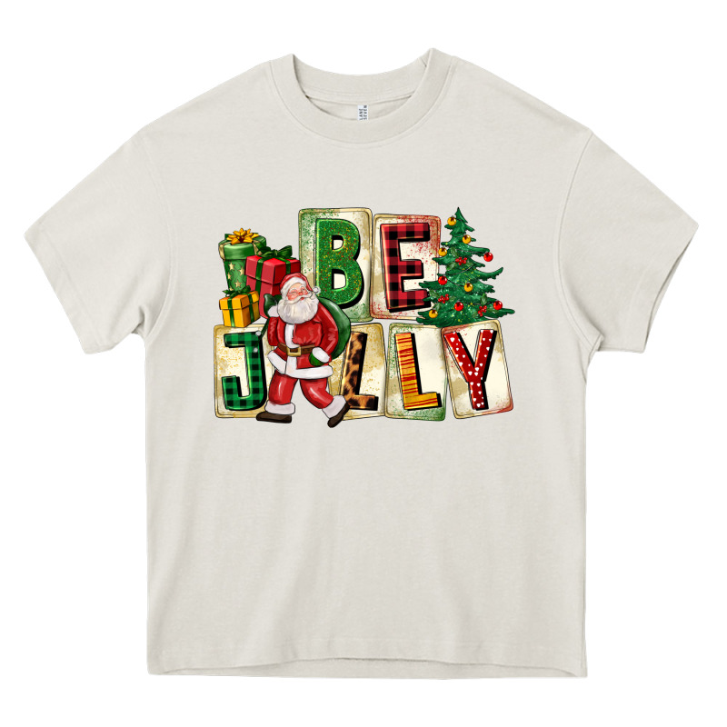 Be Jolly Santa Christmas Heavy Core Tee by FaDigitalArtStudio | Teevron