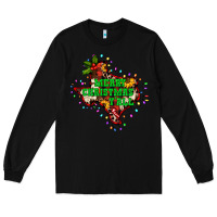 Black merry Christmas y'all Texas map Long Sleeve Tee - BarkalooDesign