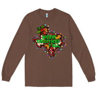 Chestnut merry Christmas y'all Texas map Long Sleeve Tee - BarkalooDesign