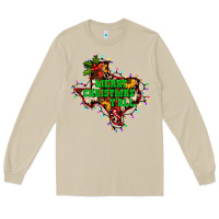 Mushroom merry Christmas y'all Texas map Long Sleeve Tee - BarkalooDesign