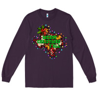 Plum merry Christmas y'all Texas map Long Sleeve Tee - BarkalooDesign