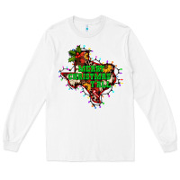 White merry Christmas y'all Texas map Long Sleeve Tee - BarkalooDesign