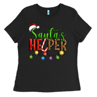 Black santa's helper christmas Ladies Tee - Artiststas