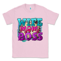 Bubblegum Pink wife mom boss Classic Tee - FaDigitalArtStudio