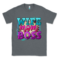 Charcoal Heather wife mom boss Classic Tee - FaDigitalArtStudio