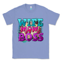 Colony Blue wife mom boss Classic Tee - FaDigitalArtStudio