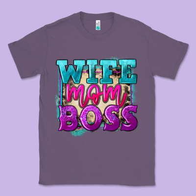 Wife Mom Boss Classic Tee Designed By Fadigitalartstudio