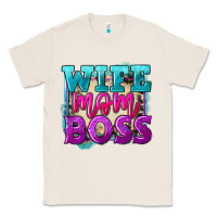 Natural wife mom boss Classic Tee - FaDigitalArtStudio