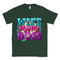 Sports Green wife mom boss Classic Tee - FaDigitalArtStudio