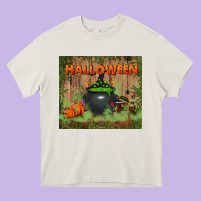 Halloween Tumbler Heavy Core Tee Designed By Bundleandbundleshop