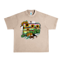 French Oak Connecticut State Map Urban Heavy Tee - RanaPortraitStore