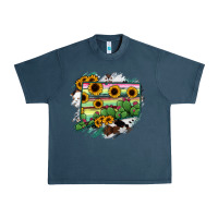 Midnight Navy Connecticut State Map Urban Heavy Tee - RanaPortraitStore