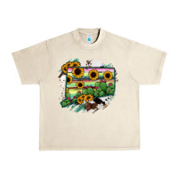 Sandshell Connecticut State Map Urban Heavy Tee - RanaPortraitStore