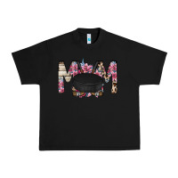 Black mom hockey flower Urban Heavy Tee - RacoonDesign