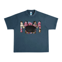 Midnight Navy mom hockey flower Urban Heavy Tee - RacoonDesign