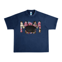Navy mom hockey flower Urban Heavy Tee - RacoonDesign