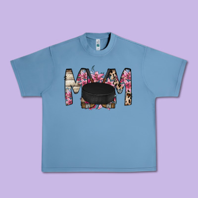 Mom Hockey Flower Urban Heavy Tee Designed By Racoondesign