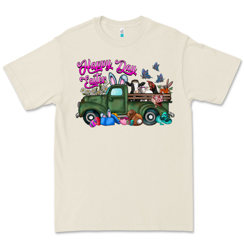 Happy Easter Day Truck Premium Tee by CowhideDigitalArt | Teevron