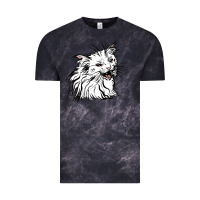 Cloud Black Drawing Cat Vintage Tee - RacoonDesign