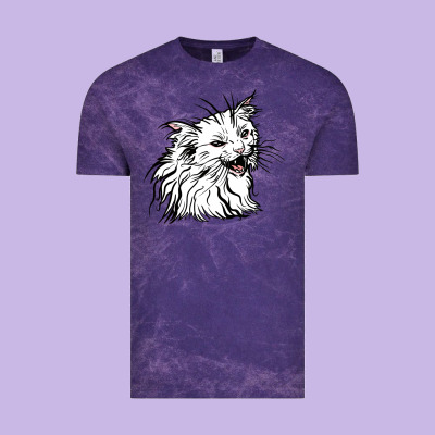 Drawing Cat Vintage Tee Designed By Racoondesign