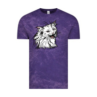Cloud Purple Drawing Cat Vintage Tee - RacoonDesign