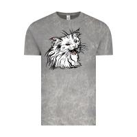 Cloud Rock Drawing Cat Vintage Tee - RacoonDesign