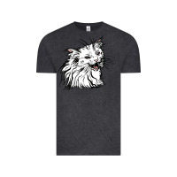 Vintage Black Drawing Cat Vintage Tee - RacoonDesign