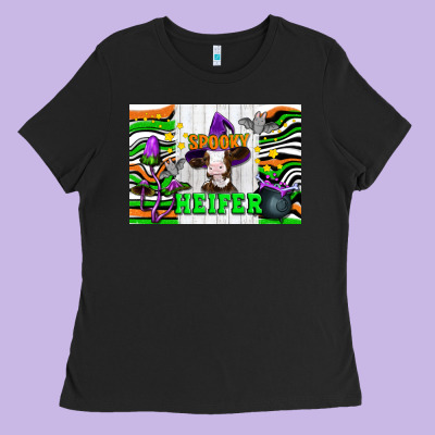 Spooky Heifer Ladies Tee Designed By Artiststas