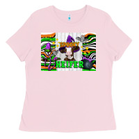 Bubblegum Pink Spooky heifer Ladies Tee - Artiststas