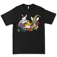 Black Happy Easter Premium Tee - CowhideDigitalArt