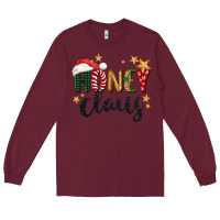 Burgundy honey claus christmas Long Sleeve Tee - BarkalooDesign