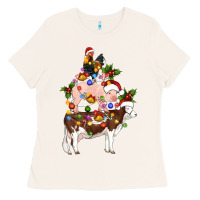 Bone stacked christmas farm animals Ladies Tee - Artiststas