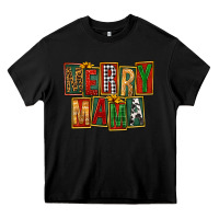 Black merry mama Heavy Core Tee - FaDigitalArtStudio