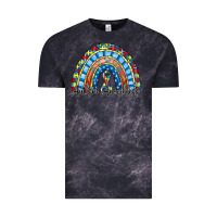 Cloud Black autism awareness rainbow Vintage Tee - RacoonDesign