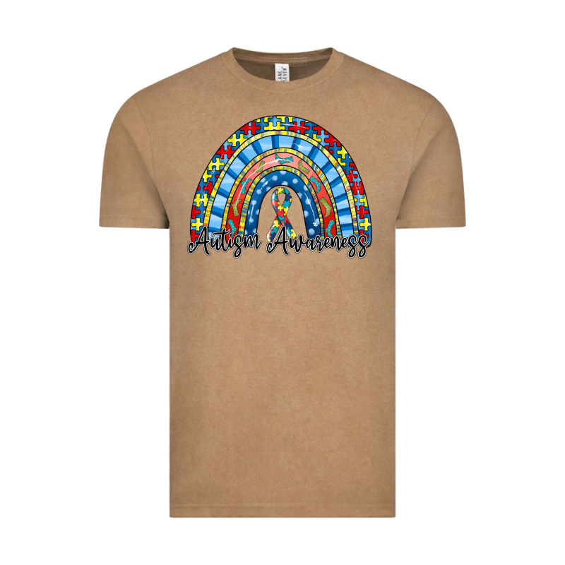 Autism Awareness Rainbow Vintage Tee by RacoonDesign | Teevron