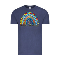 Vintage Denim autism awareness rainbow Vintage Tee - RacoonDesign
