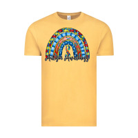 Vintage Mustard autism awareness rainbow Vintage Tee - RacoonDesign