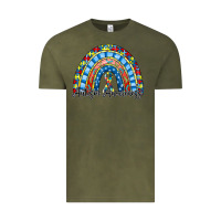 Vintage Olive autism awareness rainbow Vintage Tee - RacoonDesign