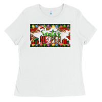 White Christmas Santa's Helper Ladies Tee - Artiststas