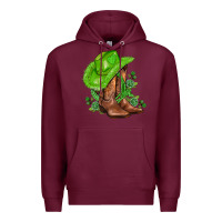 Burgundy green  cowgirl and roses Premium Hoodie - AdoDesignShop