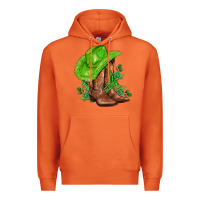 Carrot green  cowgirl and roses Premium Hoodie - AdoDesignShop
