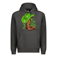 Charcoal Heather green  cowgirl and roses Premium Hoodie - AdoDesignShop